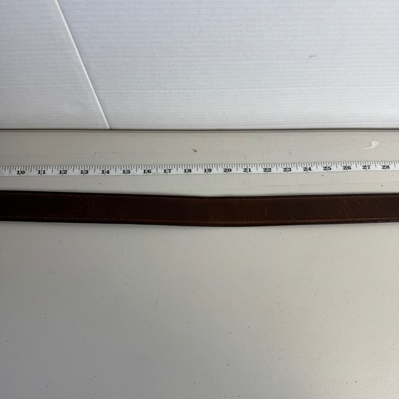 Classic Distressed Look Genuine Leather Brown Belt Size 40 - Picture 8 of 11